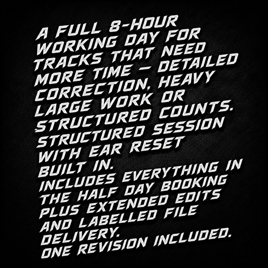 Full Day Booking - MORTY Audio Lab